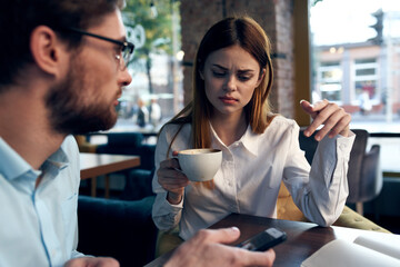 work colleagues cafe rest breakfast communication lifestyle