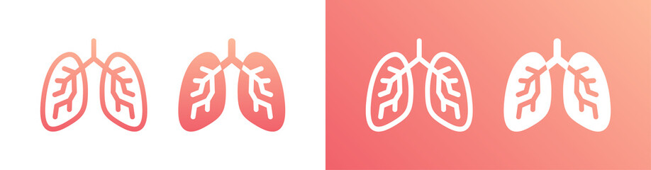 Lungs icon vector illustration.