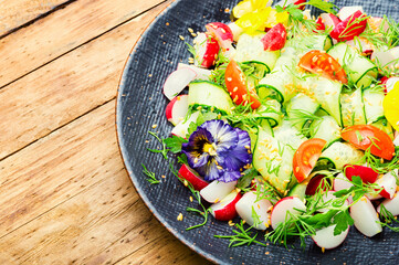 Fresh vegetable salad,healthy food