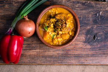 cazuela de locro traditional and typical Argentine food