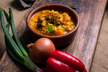 cazuela de locro traditional and typical Argentine food
