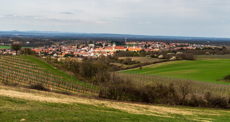 Valtice town with chateau in Czech republic
