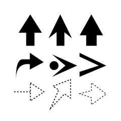 Set arrow icon. Collection different arrows sign. Black vector arrows – vector