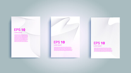 Minimalistic wavy abstract A4 flyer template