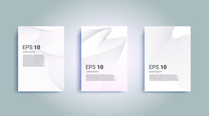 Minimalistic wavy abstract A4 flyer template