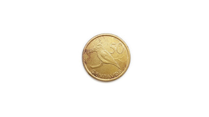 2006 50 Centavos Coin of Numista Front Side Isolated on White Background