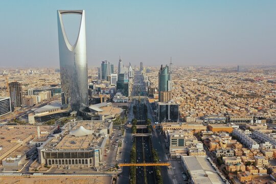 An Aerial View Of The Buildings In Riyadh