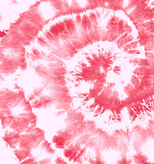 Handmade Effect Kaleidoscope Hippie.  Dye Swirl Print. Rose Kaleidoscope Hippie. Cool 70s Print. Closeup Kaleidoscope Hippie.  Old Color Dyed Pattern. 1960s Tonal.