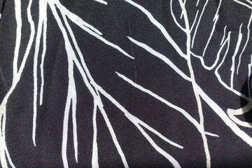Contrast thin black and white cotton fabric