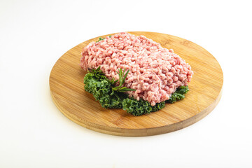 Raw pork minced meat for cooking