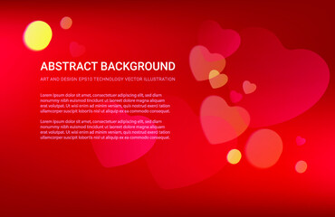 Valentine bokeh effect abstract vector background pattern. Love Valentine texture