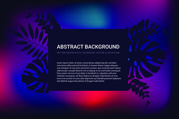 Dark floral abstract vector background