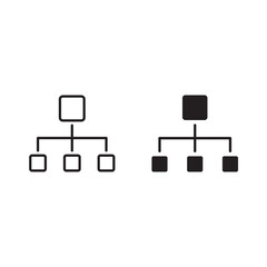 Computer network communication vector icon on white background