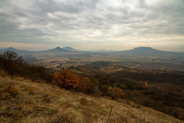 mountains in the morning