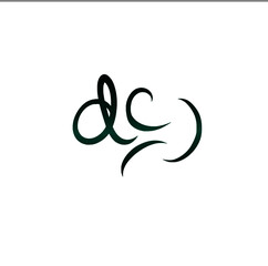dc initial handwritten logo for identity
