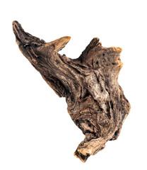 Fototapeta na wymiar Driftwood texture piece of wood isolated