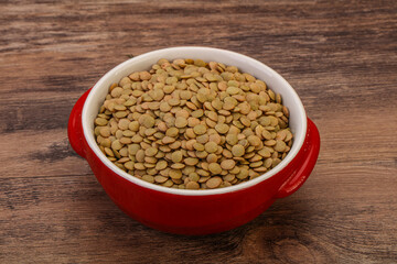 Vegan cuisine - Dry lentil heap