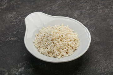 Raw arborio rice for Risotto