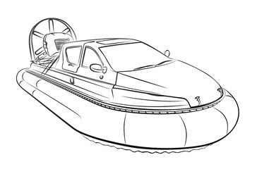 The sketch of a Hovercraft. 