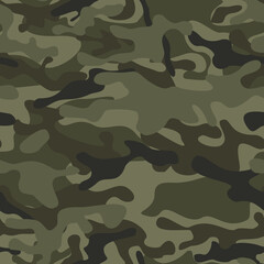 Camouflage seamless pattern. Abstract camo from spots. Military texture. Print on fabric on textiles. Vector