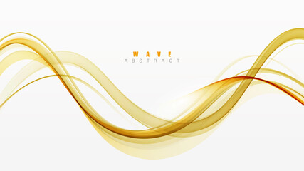 Creative yellow abstract wave Design wave flow element