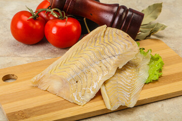 Raw cod fish for cooking