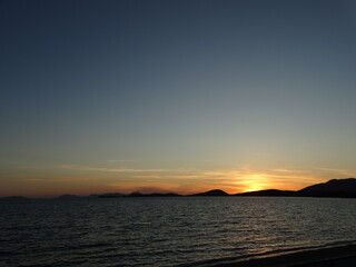 sunset sky in greece