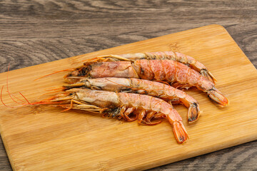 Tasty big Langoustine over the board