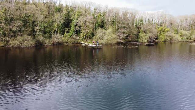 Aerial View of the Shannon river in Killaloe
