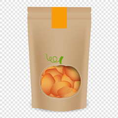Set Of Vegetable Pumpkin Snacks Isolated Transparent background With Gradient Mesh, Vector Illustration