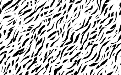 Abstract modern zebra seamless pattern. Animals trendy background. White and black decorative vector stock illustration for print, card, postcard, fabric, textile. Modern ornament of stylized skin