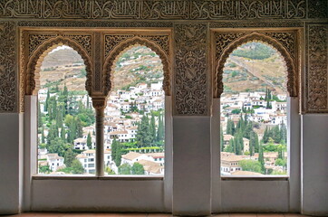 A beautiful view of Alhambra in Granada Andalusia Spain