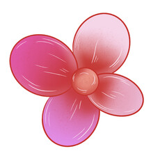 Bright floral raster illustration. Raster flower can be used for card designs, wedding invitation, web page, surface textures.