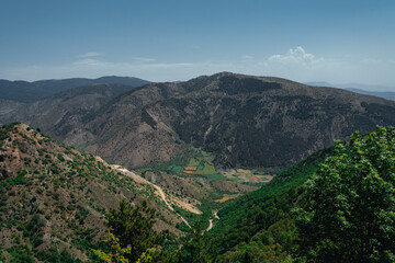 Fototapeta na wymiar High mountains and fields in anatolia