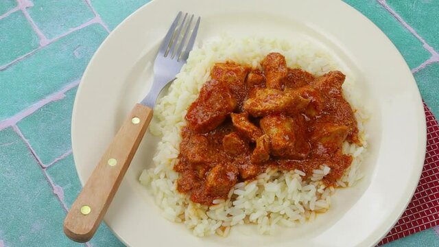 plat de poulet tikka masala