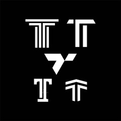 Letter t logo set, Letter t logo design vector illustration, Stock illustration, Letter t logo design template vector image