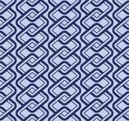Japanese Diamond Chain Vector Seamless Pattern