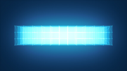 Abstract Digital Data Plexus Technology Background/ 4k animation of an abstract plexus shape technology background with low polygons lines and dots for network digital data concept and communication