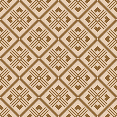 Japanese Square Diamond Vector Seamless Pattern
