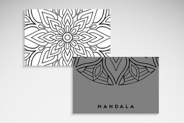 Business card. Vintage elements. Hand drawn background