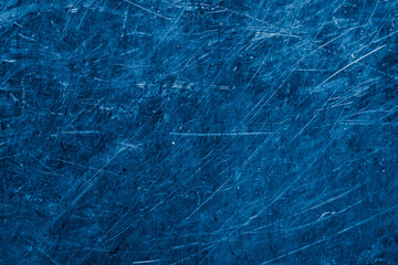 Fototapeta na wymiar scratched blue metal sheet with visible texture. background