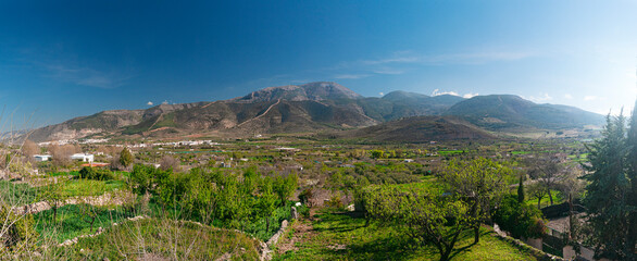 Fototapeta na wymiar Panorama de Laujar de Andarx en Almería