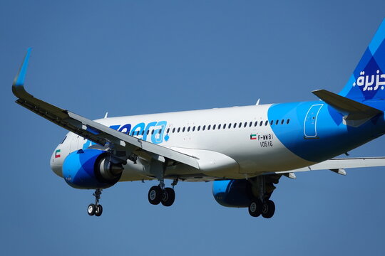 jazeera A320 en finale vue arri&egrave;re