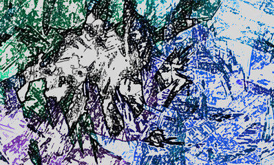 abstract colorful mural painting on background bg wallpaper art