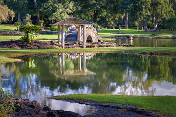 Obraz premium Japanese garden in Hilo, Big Island, Hawaii