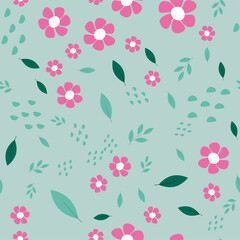 seamless pattern with flowers