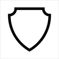 Shield icon template isolated. logo design, flat syle color editable vector illustration on white background eps 10