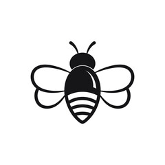 Bee icon, Honey Bee on white background