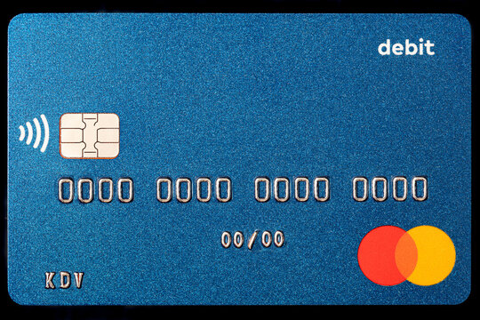 MasterCard Debit card closeup for design purpose