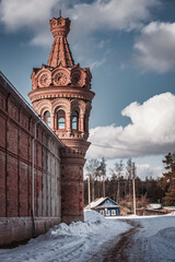 One of the towers of the Solba nunnery in the village of Solba, Tver region